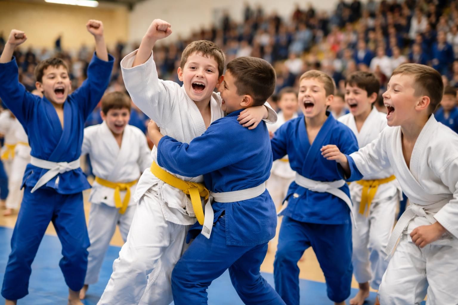 fenouillet célèbre la victoire d'isia, championne régionale de judo, tandis que les benjamins affichent également d'excellentes performances dans la compétition.