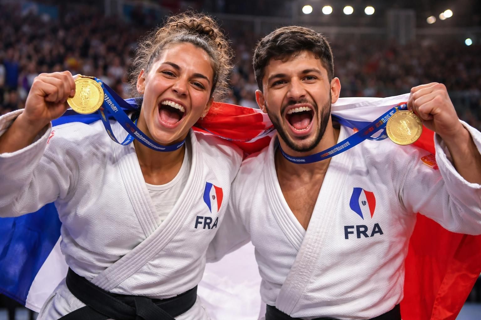 les judokas français impressionnent à l'euro en décrochant deux médailles d'or, confirmant la supériorité des bleus dans la compétition.