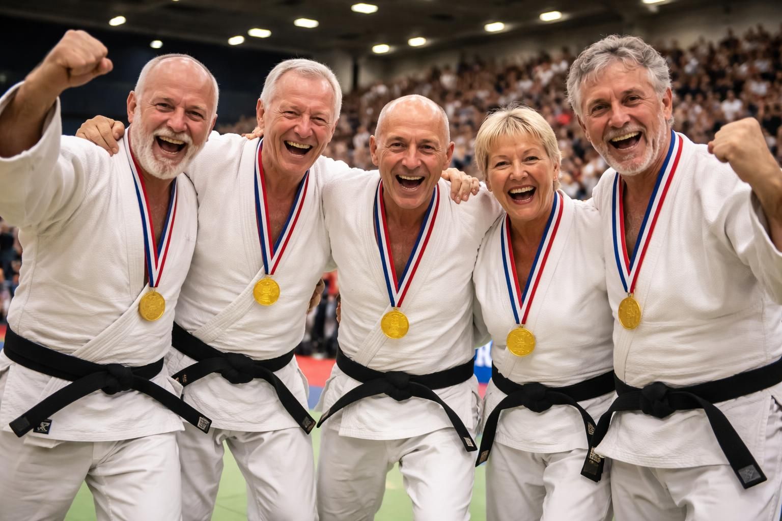 les vétérans nazairiens de judo remportent trois médailles prestigieuses aux championnats nationaux, démontrant leur excellence et leur détermination sur le tatami.