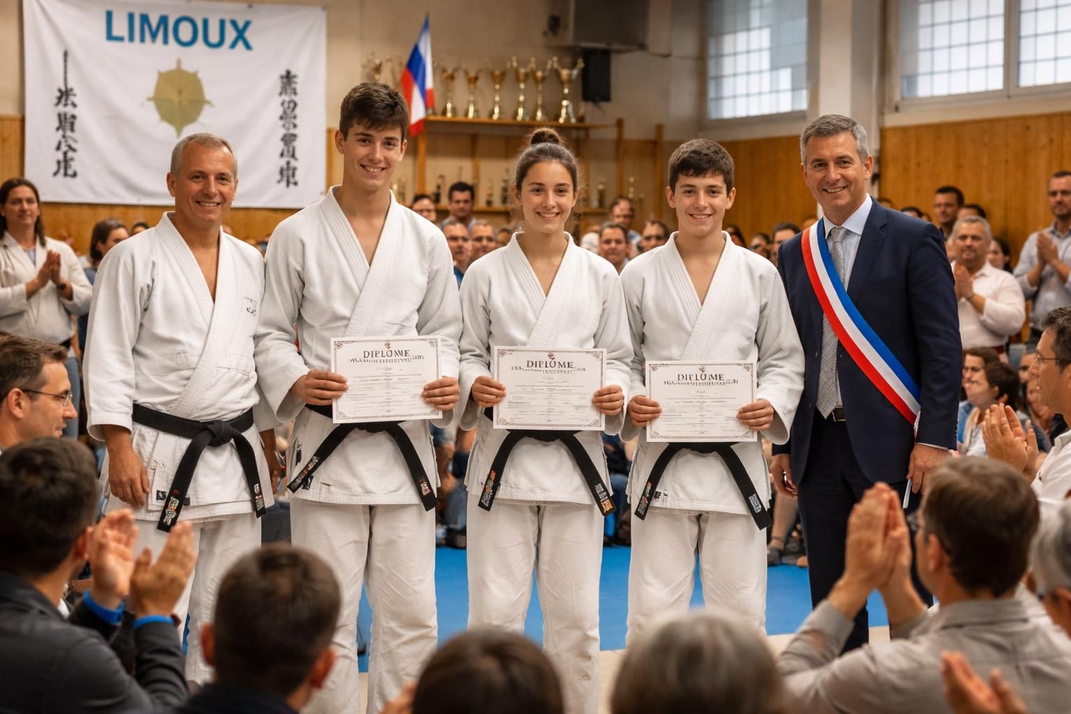 le judo club de limoux célèbre avec fierté l'obtention de trois nouvelles ceintures noires, marquant un moment fort dans la progression de ses membres.