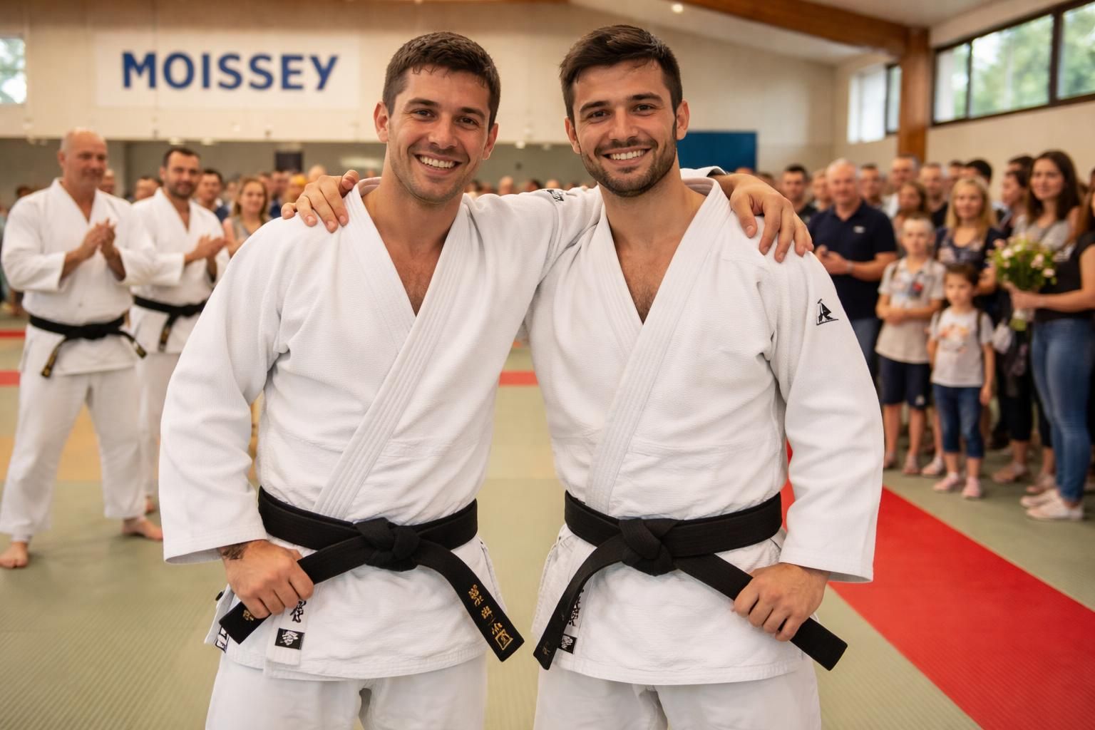le club de judo de moissey célÚbre avec fierté l'obtention de deux nouvelles ceintures noires, un accomplissement remarquable pour ses membres.