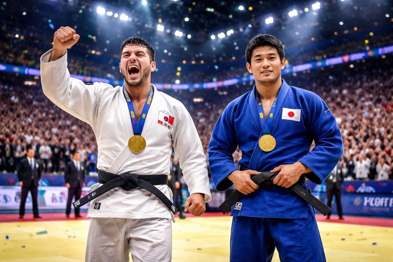 judo : grigalashvili remporte son quatrième titre mondial, tandis que kaju défend brillamment son championnat, confirmant leur domination sur la scène internationale.
