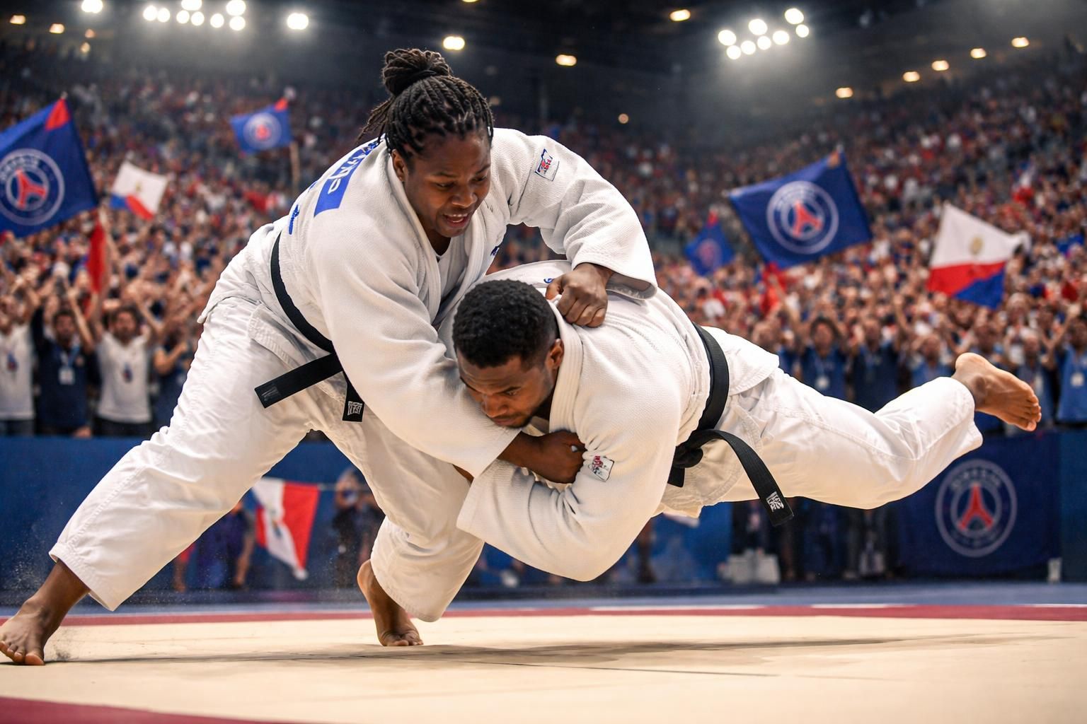 le psg, mené par romane dicko et joan-benjamin gaba, réalise un triplé historique en ligue de judo, marquant une étape majeure pour le club.
