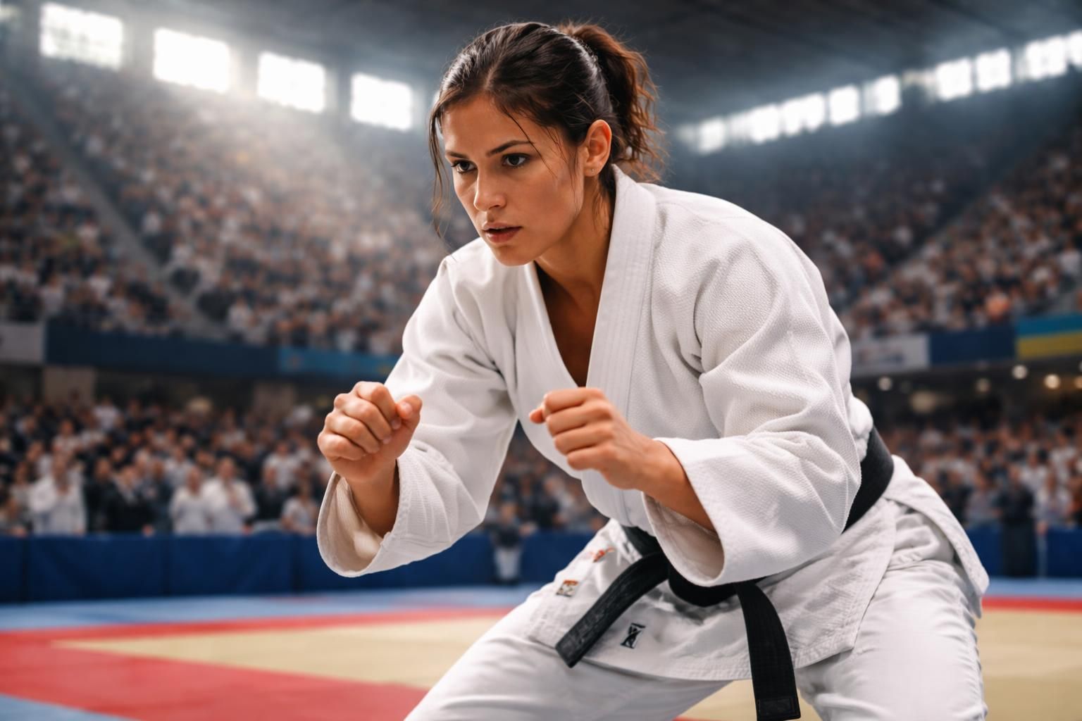 découvrez la détermination et la confiance d'une judoka prête à affronter les défis des mondiaux de judo lorsque l'enjeu est à son apogée.