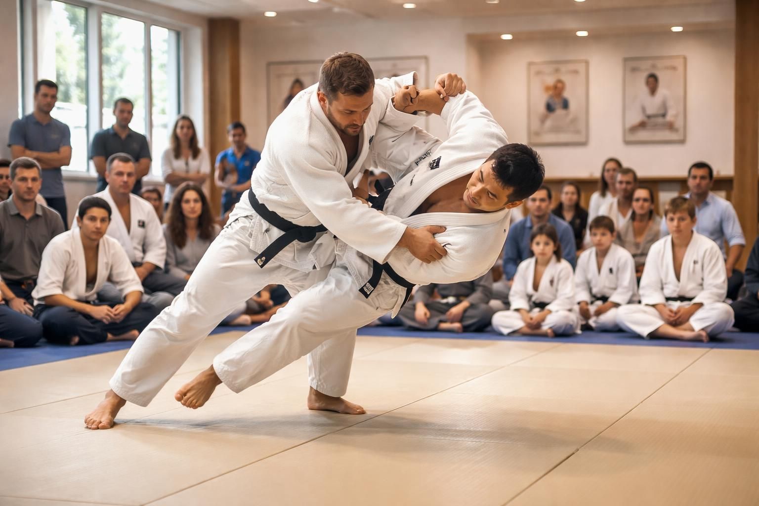 à neufchâteau, deux champions de judo partagent leur passion et leur expérience avec le public lors d'un événement exceptionnel.