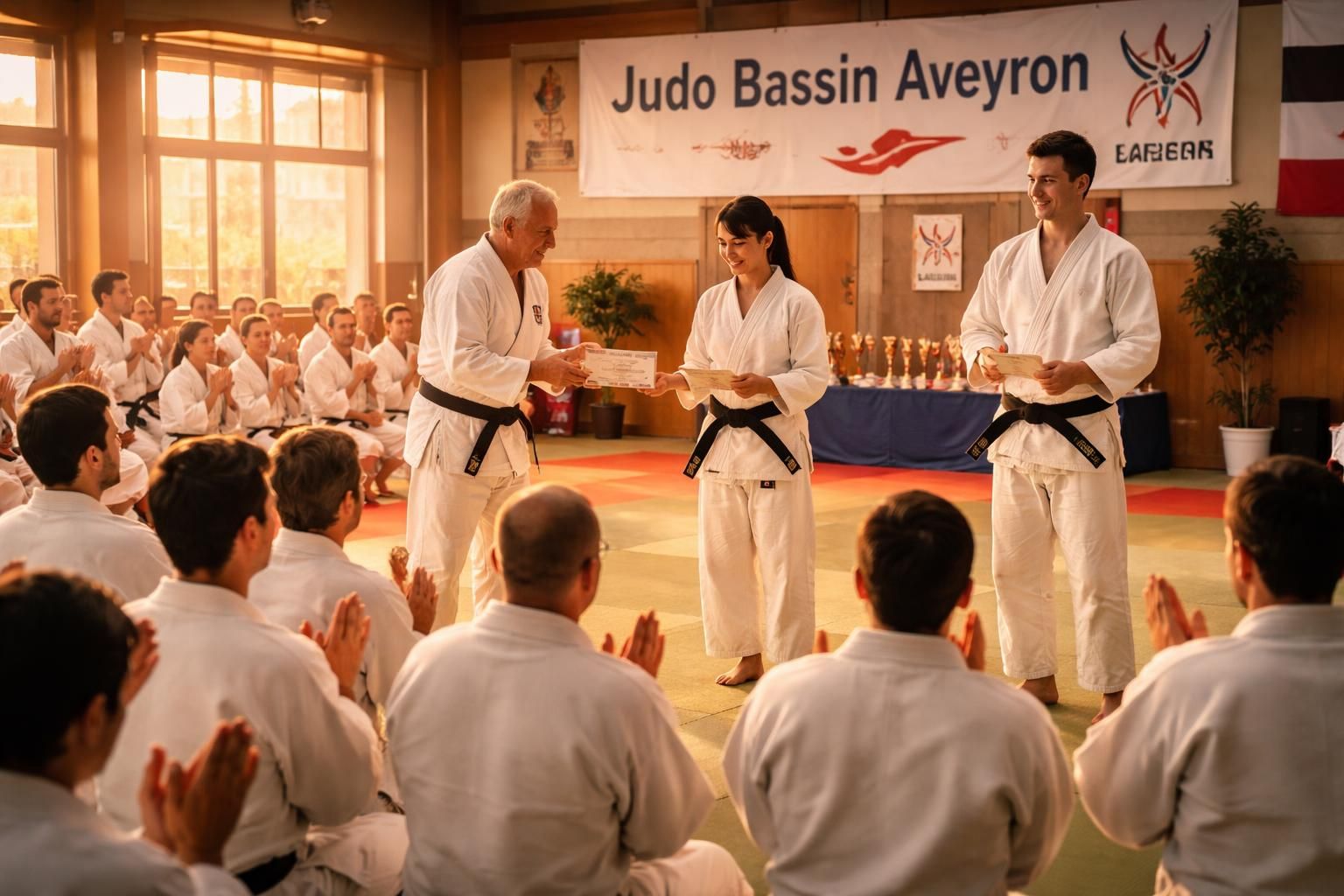 le club de judo bassin aveyron à viviez reçoit les prestigieux labels argent et para judo, soulignant son engagement et ses performances dans la discipline.